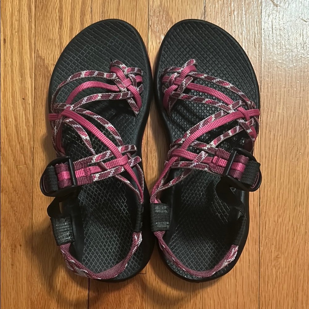 Chaco Pink and Black Sandals